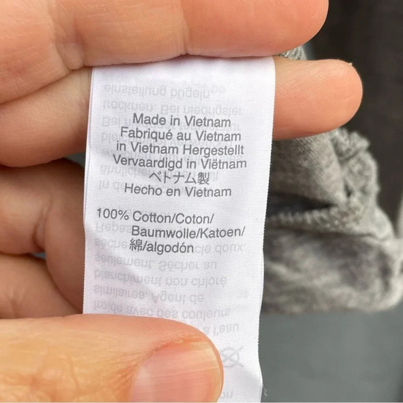 J. Crew Grey Ruffle Front Long Sleeve Shirt, Large - Picture 9 of 10